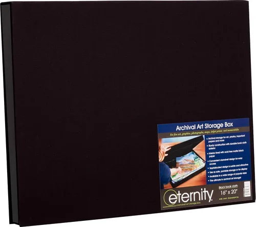 Miniatura 13 de HG Art Concepts Eternity Archival Clamshell - Caja de almacenamiento de fotos, color negro, 24 x 32 pulgadas, para almacenar obras de arte, fotos