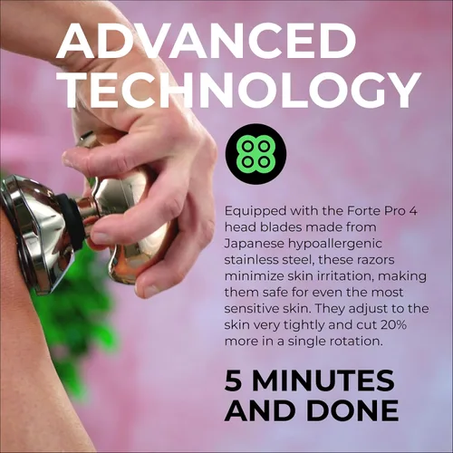 Miniatura 4 de Skull Shaver Butterfly Kiss PRO - Afeitadora eléctrica para mujeres para línea del bikini, piernas y cuerpo - Uso húmedo y seco - Hojas ergonómicas