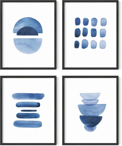 Miniatura 97 de HAUS AND HUES Arte abstracto para pared en blanco y negro, juego de 4 pósteres minimalistas en blanco y negro para paredes, pósteres estéticos Juego