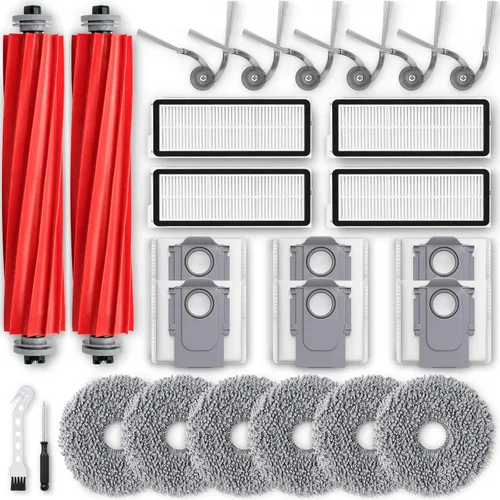 Miniatura 10 de Q7 M5 plus Accesorios de piezas de repuesto para Roborock Q7 M5+, kit de aspiradora robot serie Q7 L5+, 2 cepillos principales, 6 filtros Hepa, 6