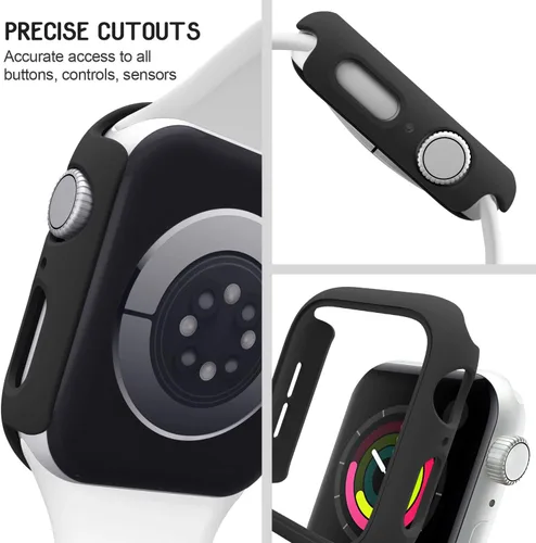 Miniatura 5 de Paquete de 3 fundas compatibles con Apple Watch de 1.732 pulgadas Series 6/5/4/SE, carcasa rígida de PC parachoques marco