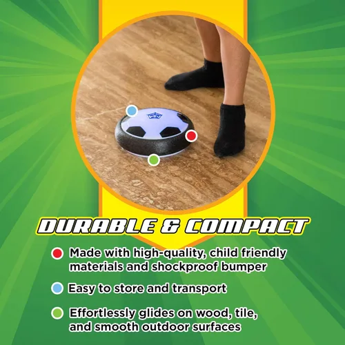 Miniatura 5 de Hover Fútbol de los creadores de Stomp Rocket – Juguetes de fútbol con luces LED y parachoques acolchados para interiores para niños y niñas de 3