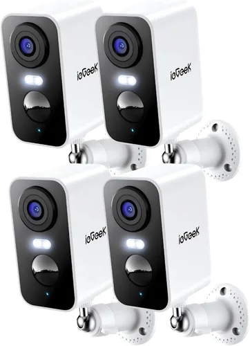 Miniatura 10 de ieGeek Cámaras de seguridad solares inalámbricas para exteriores con panel solar, cámara inalámbrica WiFi 2K para seguridad en el hogar con visión