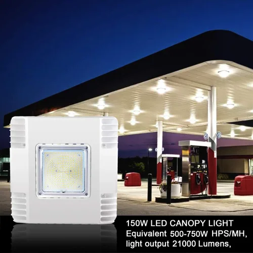 Miniatura 4 de OSTEK Luz LED para toldo de 150 W, para gasolinera, luz de techo de 5700 K, clasificación para exteriores (equivalente a 800 W HID/HPS), luces