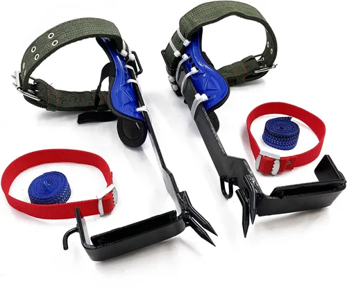 Miniatura 2 de Juego de pinchos para escalada de árboles/postes, cinturón de seguridad, correa, cuerda ajustable de acero inoxidable