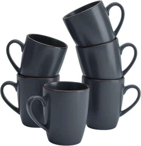 Miniatura 20 de famiware Venus - Tazas de café para 4, juego de tazas de 12 onzas, taza para beber con asa para café, té, cacao, leche, carbón
