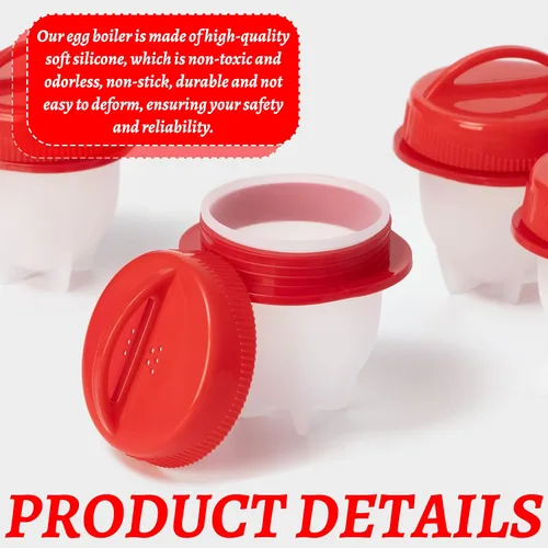 Miniatura 3 de 6 piezas de cocina de huevos, tazas de silicona para escalfar, huevos duros, huevos duros, huevos duros, huevos duros, huevos duros, huevos duros