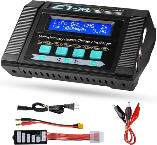 100W 10A AC/DC 1-6S Lipo cargador de batería descargador Smart Balance Lipo cargador para LiPo LiHV Life NiMH NiCd Pb para Hobby RC Car Boat Drone