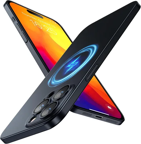 Miniatura 14 de Funda magnética delgada diseñada para iPhone 17 Pro Max [Compatible con MagSafe], funda con acabado fino, de piel, con respaldo duro