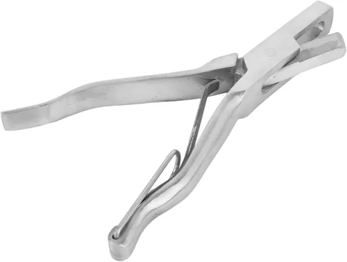 Miniatura 2 de Forma de acero inoxidable Ganado Oído Notcher Ear Tag Puncher Ear Tag Aplicador Animal Identify Ear Tag Instalar Herramienta para Granja Cabras