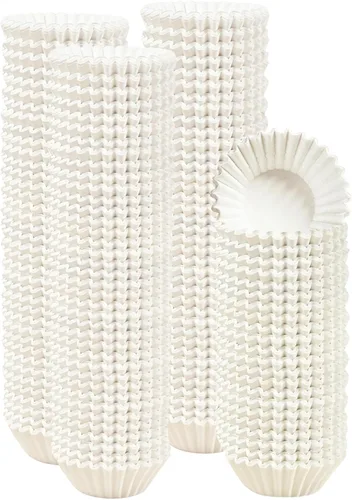 Miniatura 15 de qiqee 300 unidades de forros para magdalenas jumbo naturales forros para muffins de tamaño jumbo tazas para hornear de papel de tamaño jumbo sin