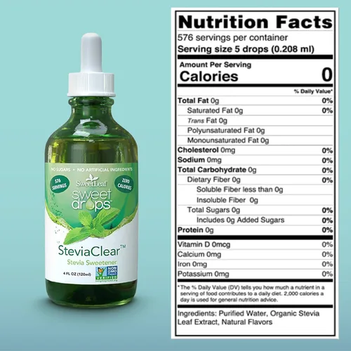 Miniatura 2 de SweetLeaf Stevia Clear Sweet Drops - Edulcorante líquido de stevia, gotas de stevia pura sin regusto amargo, alternativa de azúcar líquida, cero