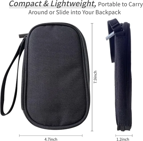 Miniatura 2 de Funda organizadora de artículos electrónicos, organizador de cables, bolsa de tecnología de viaje esenciales, adecuada para cargador, cable, Negro