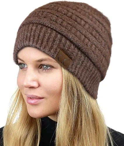 Miniatura 544 de C.C Trendy Warm Chunky Soft Stretch Cable Knit Beanie