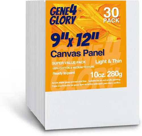 Miniatura 2 de Lienzos para pintar de gran valor de 8 x 10 pulgadas, paquete de 40 tableros de lienzo en blanco para artistas, paneles de lienzo de pintura al óleo