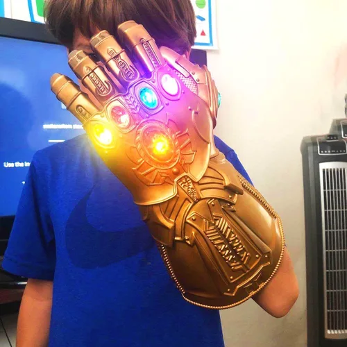 Miniatura 4 de Polyacer Guante de infinito electrónico para adultos, guantes de infinito para adultos, guantelete de infinito iluminados, piedras del infinito
