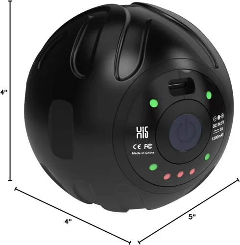 Miniatura 5 de Master Massage Clinton - Pelota de masaje de vibración ligera con 5 velocidades de nivel para masaje de múltiples piezas, color negro