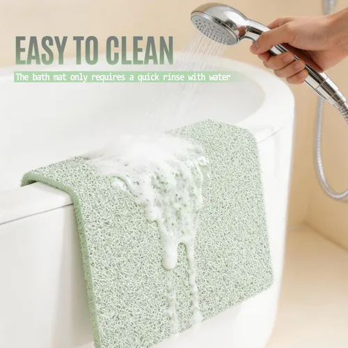 Miniatura 7 de Joyhalo Tapete de ducha antideslizante, de secado rápido, para ducha, bañera, baño, hogar, 17 x 24 pulgadas, color verde menta