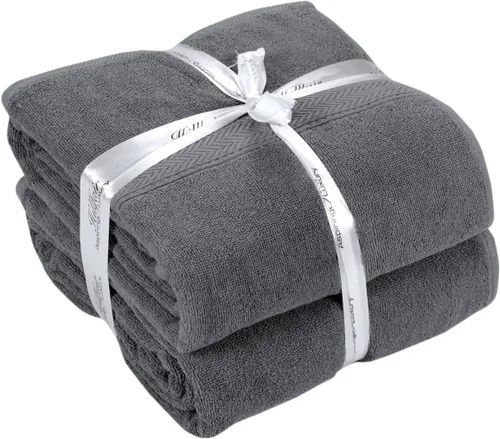 Miniatura 18 de HILLFAIR 600 GSM- 40 x 80 pulgadas- 100% algodón juego de 2 toallas de baño XXL extragrandes- suaves altamente absorbentes toallas de baño jumbo