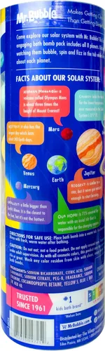 Miniatura 8 de Bombas de baño de Mr. Bubble Galaxy, aroma característico a goma de mascar, set de 8 bombas de baño diferentes con forma de planetas