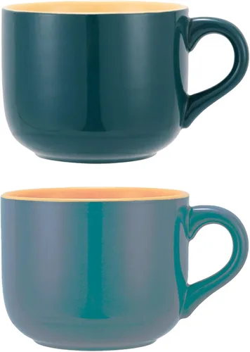 Miniatura 8 de TeenFighter Taza grande de avena de porcelana - 23 onzas (680mL) Taza de café ancha, taza de desayuno y tazón de sopa, apta para microondas y Yema
