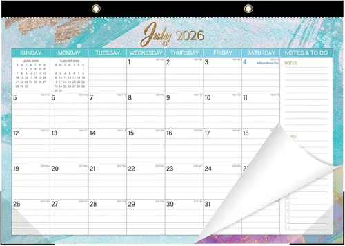 Miniatura 15 de 2026 Calendario de escritorio Calendarios de escritorio 2026-2027 Calendario de pared de 18 meses desde enero de 2026 hasta junio de 2027, papel