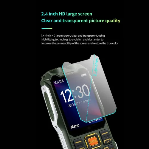 Miniatura 3 de Teléfono resistente 2G, teléfono celular desbloqueado para personas mayores/niños, teléfono móvil para personas mayores con pantalla de 2.6