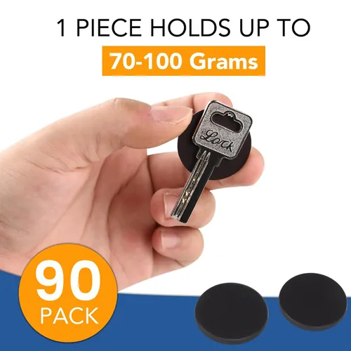Miniatura 5 de DIYMAG 90 Piezas Puntos Magnéticos con Autoadhesivo, Imanes Redondos Cinta Magnética Láminas Magnéticas Flexibles con Adhesivo para Manualidades