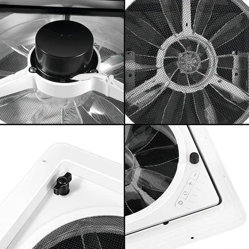 Miniatura 3 de Ventilador de ventilación de techo RV de 11 pulgadas, reversible de 6 velocidades (ahumado de 11 pulgadas)