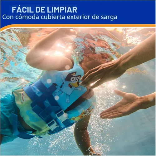 Miniatura 2 de SwimWays Bluey Chaleco salvavidas aprobado por la Guardia Costera de Estados Unidos, chaleco de natación para niños de 33 a 55 libras, azul