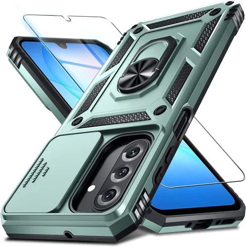 Miniatura 21 de Janmitta Compatible con Galaxy A15 5G Funda con Cubierta Deslizante Integrada para Lente de Cámara + Protector de Pantalla + Soporte de Anillo