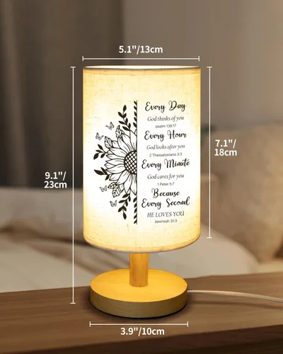 Miniatura 3 de Regalos cristianos para mujer, lámpara de mesa, regalos religiosos para mujeres con versículo de la Biblia, regalo inspirador, lámpara de tela