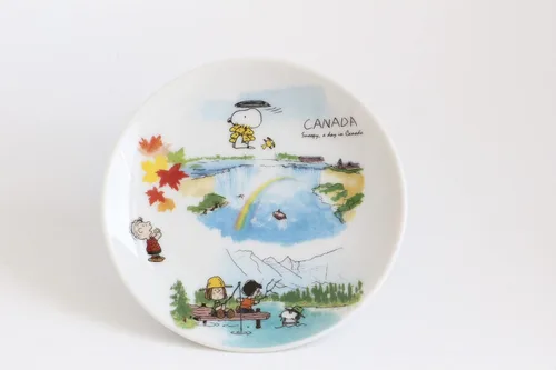 Miniatura 5 de Australia Canada Snoopy Mini Plato, Juego de 2