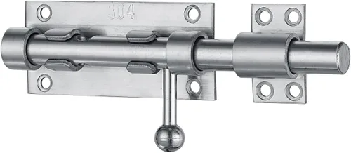 Miniatura 11 de JQK Pestillo de puerta de perno deslizante negro, 6.3 pulgadas (grosor 0.094 in) Perno de barril de acero inoxidable 304 resistente con orificio