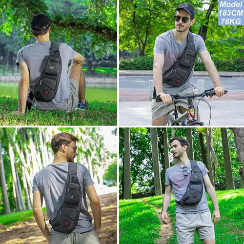 Miniatura 30 de Nicgid Sling Bag - Mochila bandolera para hombre), LYSB01NH075BJ-SPRTSEQIP