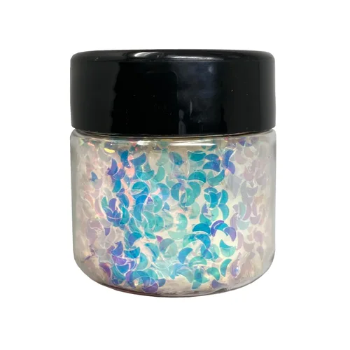 Miniatura 8 de Tarro biodegradable de estrellas holográficas con purpurina de grado cosmético de 0.75 onzas, vegano y fabricado en los Estados Unidos