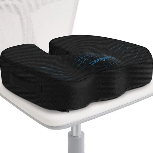 Miniatura 11 de TushGuard - Cojín de asiento para silla de oficina de espuma viscoelástica antideslizante, cojín de asiento de escritorio para la espalda, cóccix