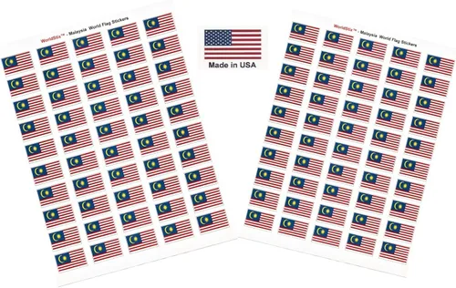 Miniatura 143 de 100 calcomanías de la bandera de Alaska; 1.5" x 1" hechas en Estados Unidos, calcomanías autoadhesivas de la bandera del estado para álbumes