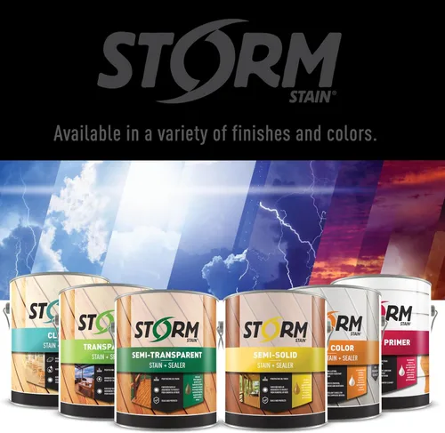 Miniatura 8 de Storm System Protector - Hickory, 1 galón, protege la madera exterior del agua y los rayos UV, revestimiento, tinte y sellador para cercas