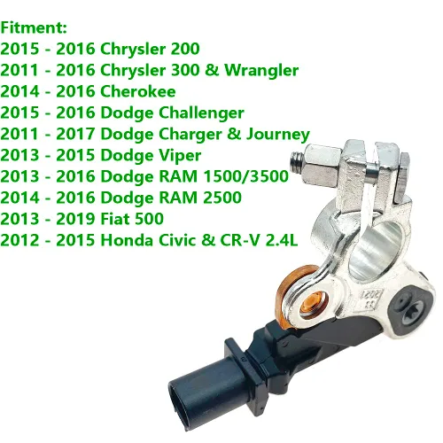 Miniatura 4 de Sensor de corriente de batería Sensor de temperatura de voltaje de batería para Chrysler 200 300 Wrangler Cherokee Dodge Challenger Journey Honda