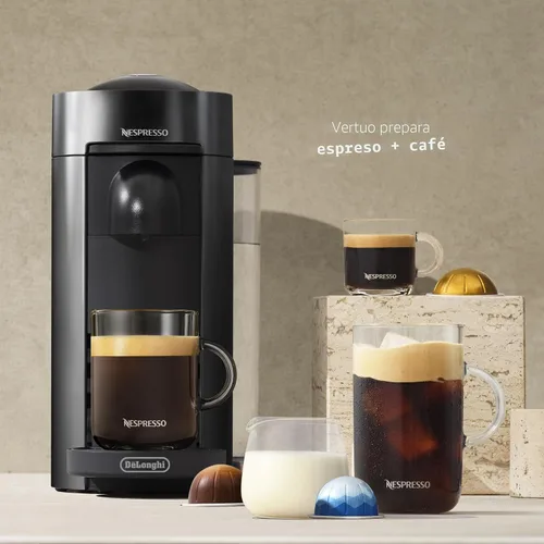 Miniatura 6 de Nespresso VertuoPlus - Máquina de café y espresso con espumador de leche de De'Longhi, negro mate Negro tinta