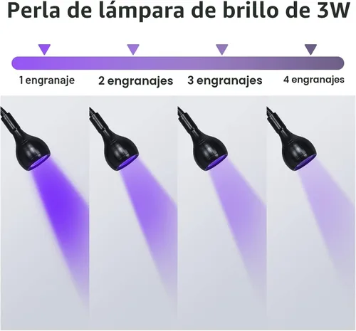 Miniatura 2 de Lámpara UV para Uñas Geisofu - Luz UV para Uñas de Gel, Lámpara de Curación Flash LED de Cuello de Cisne para Uñas, Secador de Manicura Luz Negra