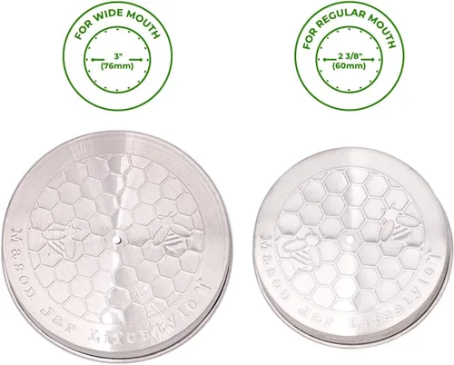 Miniatura 7 de Mason Jar Lifestyle - Olla de acero inoxidable para miel (boca regular)