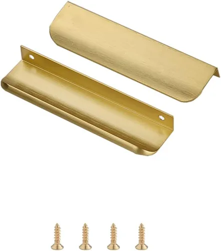 Miniatura 9 de Satanga Tiradores de Dedo Edge para Gabinete Cocina Cajón Perillas Perfil Bajo Puerta Tocador Baño Manijas Largas Armario Muebles Aluminio Paquete
