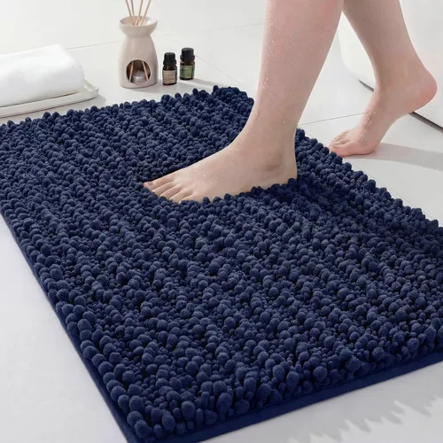 Miniatura 29 de Disolla Alfombra de baño pequeña, antideslizante, lavable, color beige, 17 x 24 pulgadas, súper absorbente, suave, alfombra de baño de felpilla