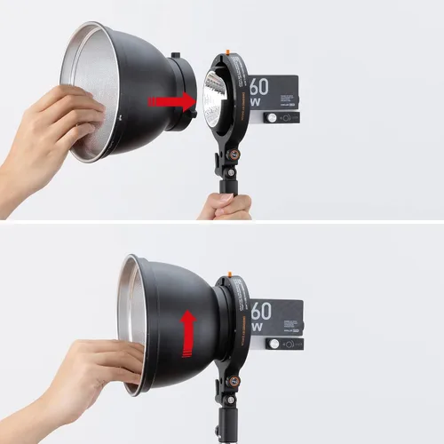 Miniatura 4 de ZHIYUN Adaptador de montaje Bowens A con soporte ZY para luz G60