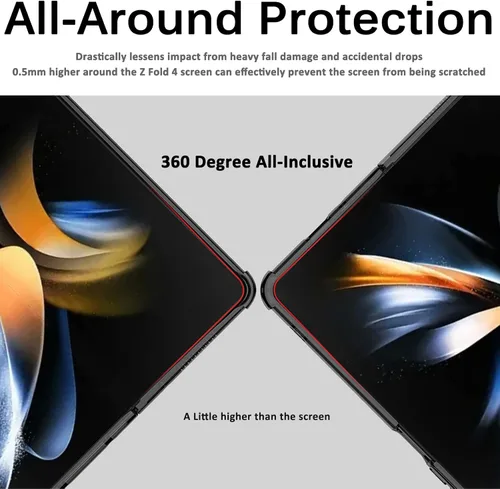 Miniatura 6 de Miimall Funda para Samsung Galaxy Z Fold 4 con protector de pantalla, carcasa protectora completa ultra fina, suave, a prueba de golpes, protector