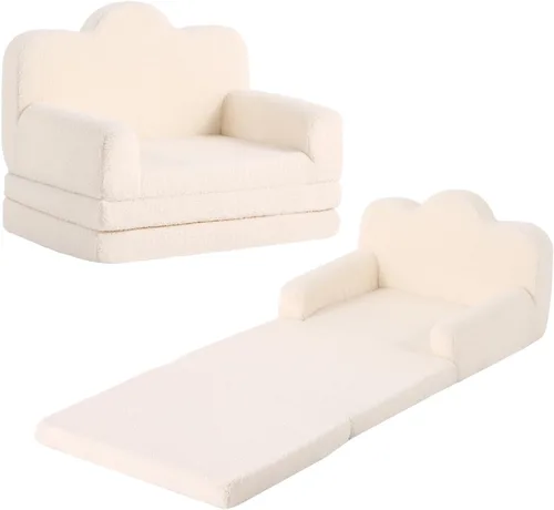 Miniatura 15 de Tiita Sofá para Niños, Sofá para Niños con Asa de Transporte, Sofá de Espuma Portátil para Niños Pequeños, Sofá para Guardería de Niños que Brilla
