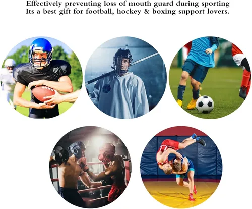 Miniatura 7 de LUAAT - Paquete de 3 correas para protector bucal, correa de repuesto universal para fútbol, boxeo, taekwondo, hockey, baloncesto, lacrosse, casco