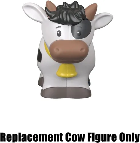 Miniatura 5 de Pieza de repuesto para el juego Fisher-Price Little People Farm Animal Friends - GFL21 ~ Figura de repuesto de vaca blanca